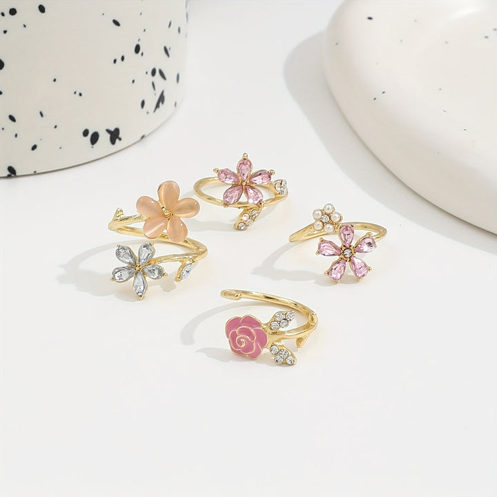 Legering Strasspärlring Set