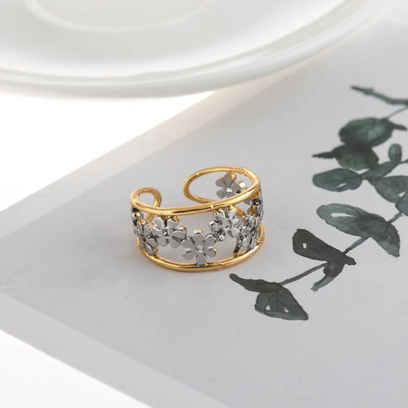 Vintage-ring i flera lager av tjockt guld