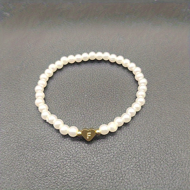 Chic A-Z Heart Initial Bracelet
