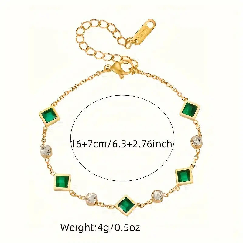 Armband med gyllene ädelstenar