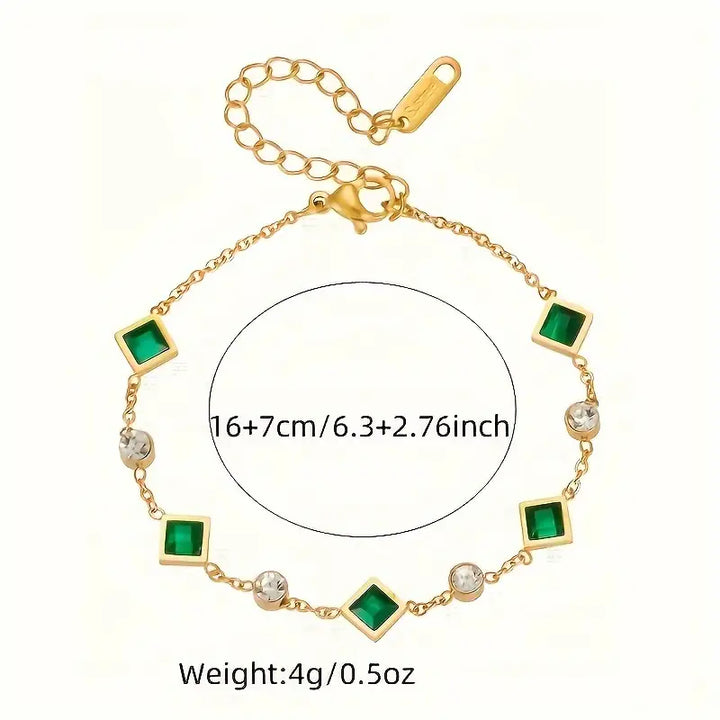 Armband med gyllene ädelstenar