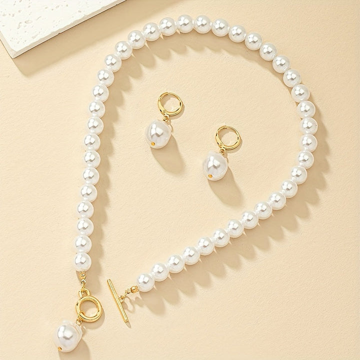 Vintage Barockpärlor Halsband och Örhängen Set