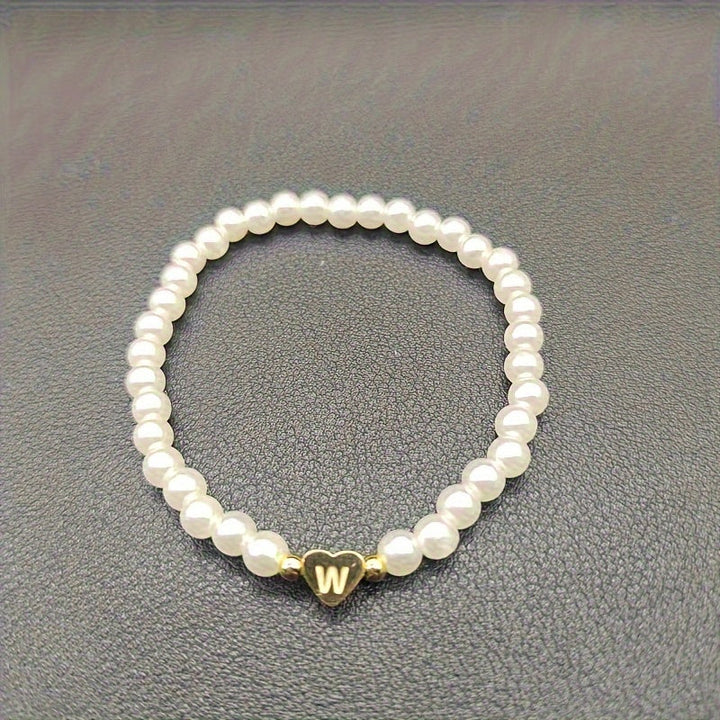 Chic A-Z Heart Initial Bracelet