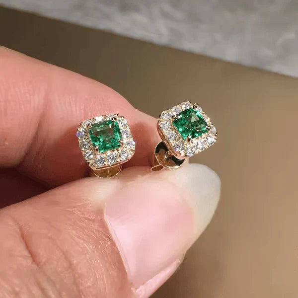 Eleganta örhängen med ädelstenar