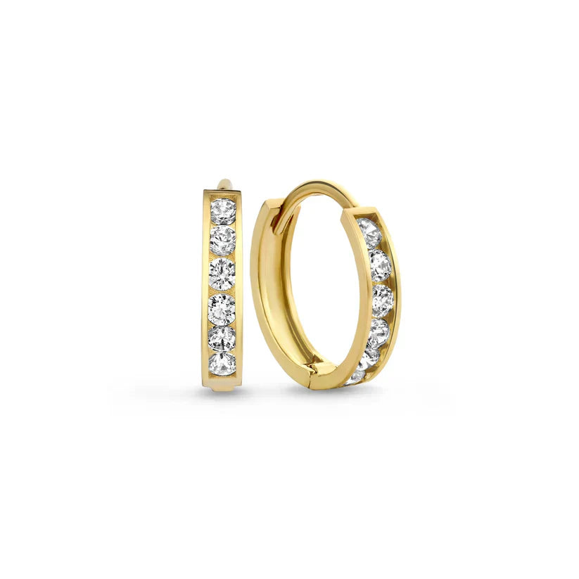 Chic Dara Brillane Gold Stone Earring Set