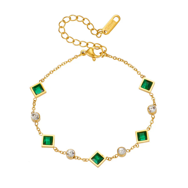 Armband med gyllene ädelstenar