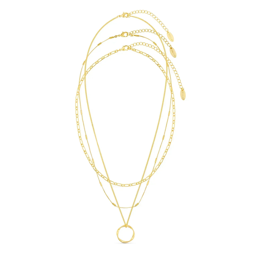 Elegant Guld Öppen Cirkel Halsband
