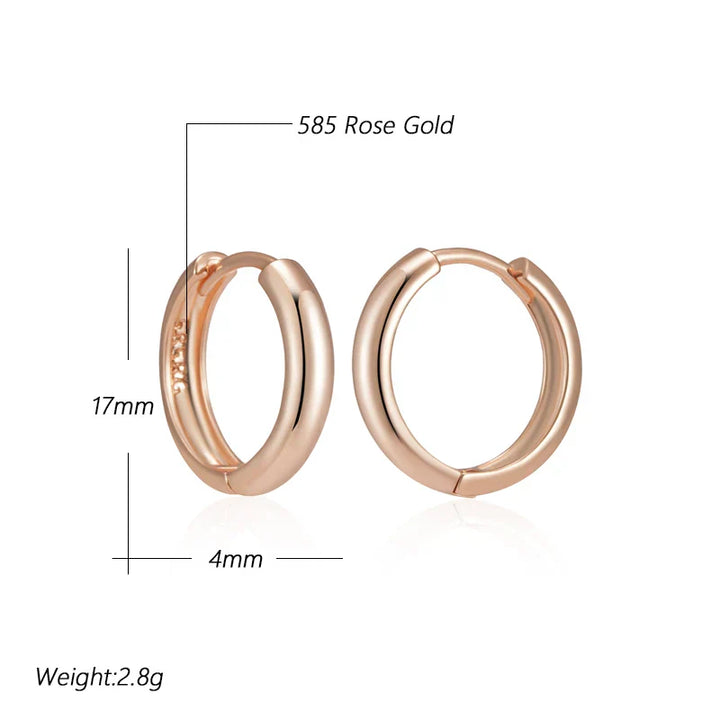 Eleganta Roséguld Örhängen med Lyster