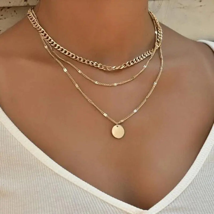 Elegant Halsband i Guld- och Silverplätering