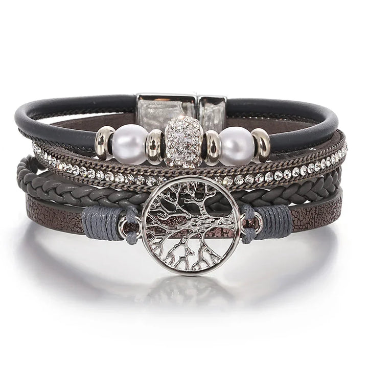 Armband med strass och livets träd