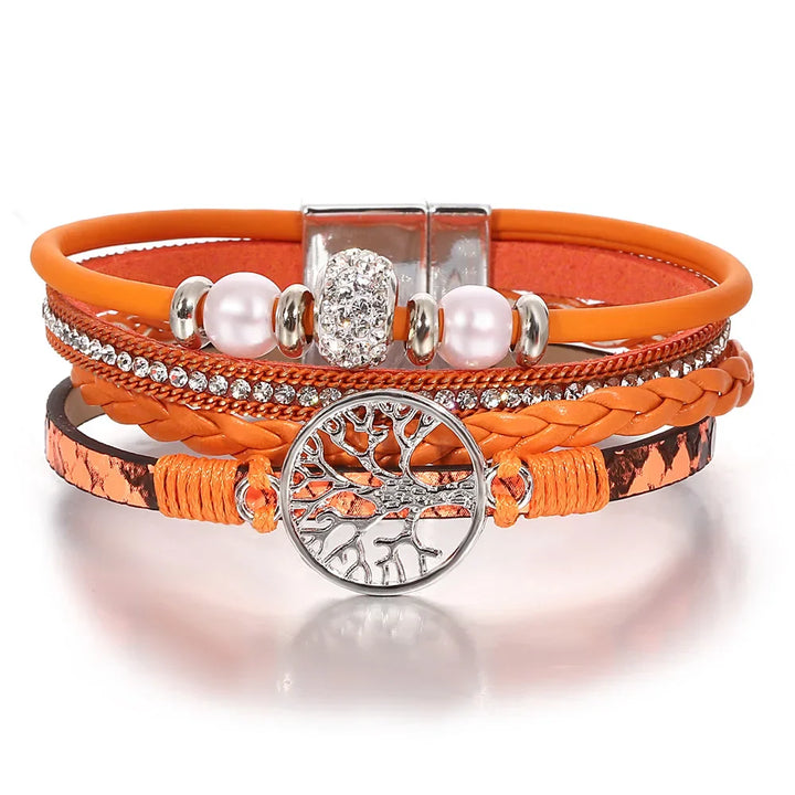 Armband med strass och livets träd