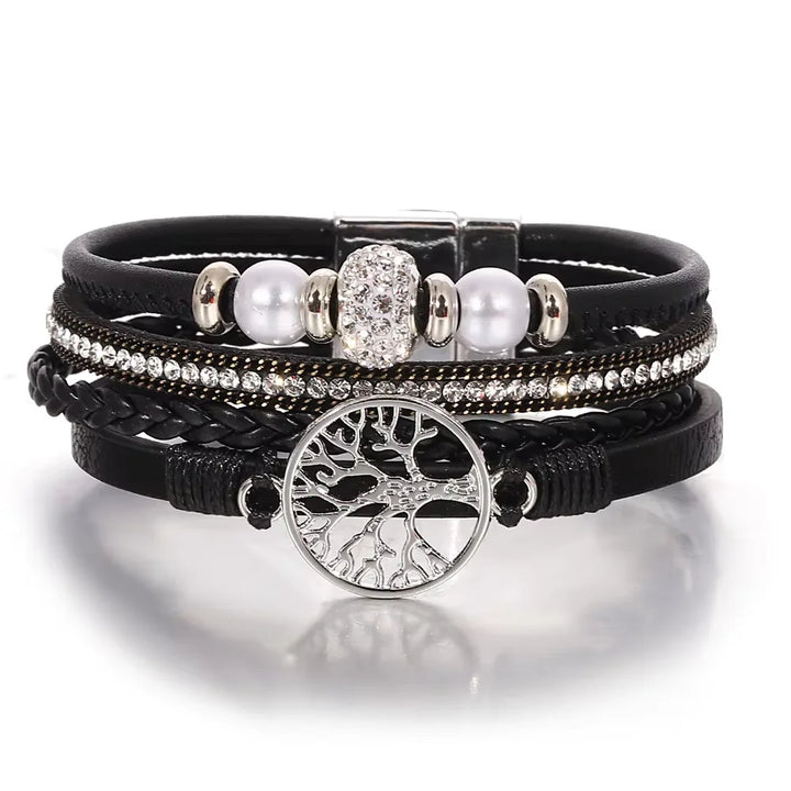 Armband med strass och livets träd