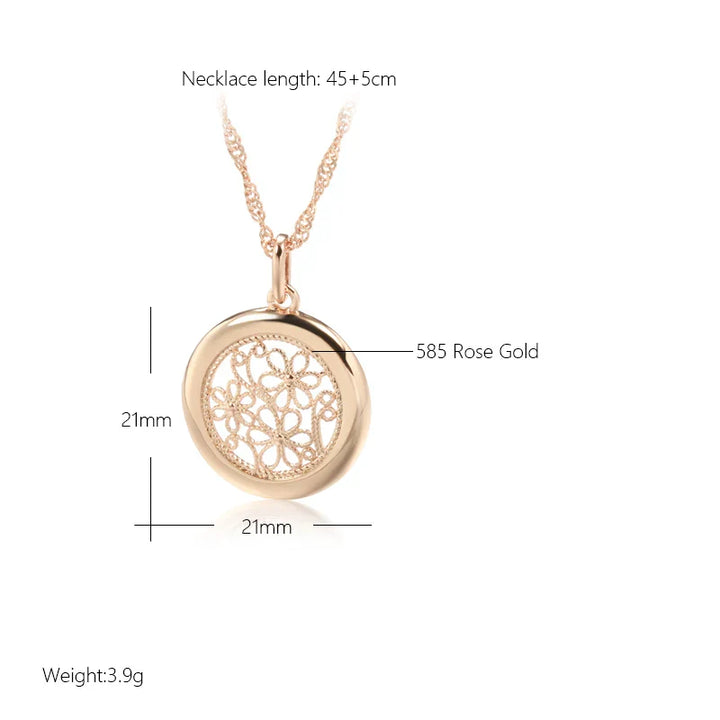 Elegant Roséguld Boho Blomma Halsband