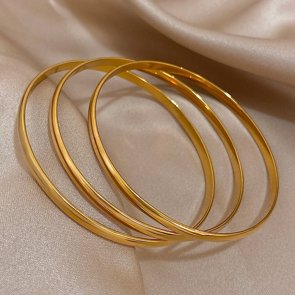 Elegant Guld Rostfritt Stål Armband Set