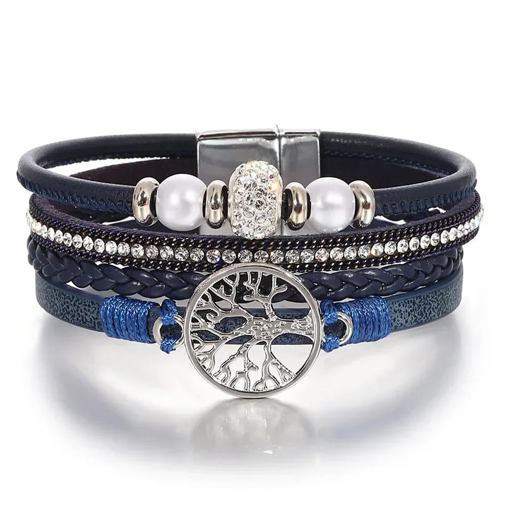 Armband med strass och livets träd