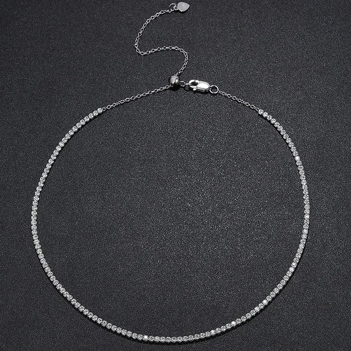 Exklusivt Moissanite Tennis Halsband i Guld