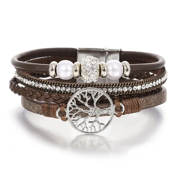 Armband med strass och livets träd