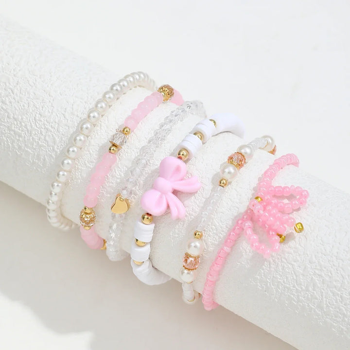 Pärla Kärlek Rosett Armband Set
