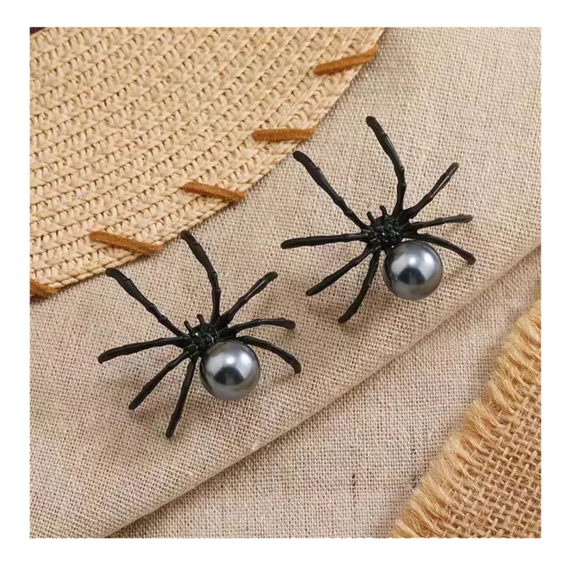 Svarta Spindelpärlor Örhängen