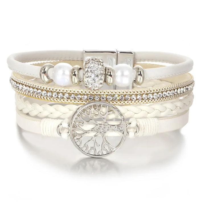 Armband med strass och livets träd