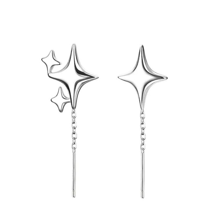 Sterling silver stjärnlänkade örhängen
