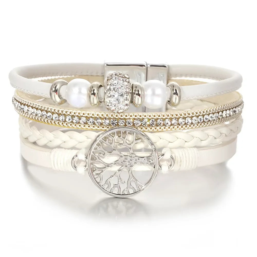 Armband med strass och livets träd
