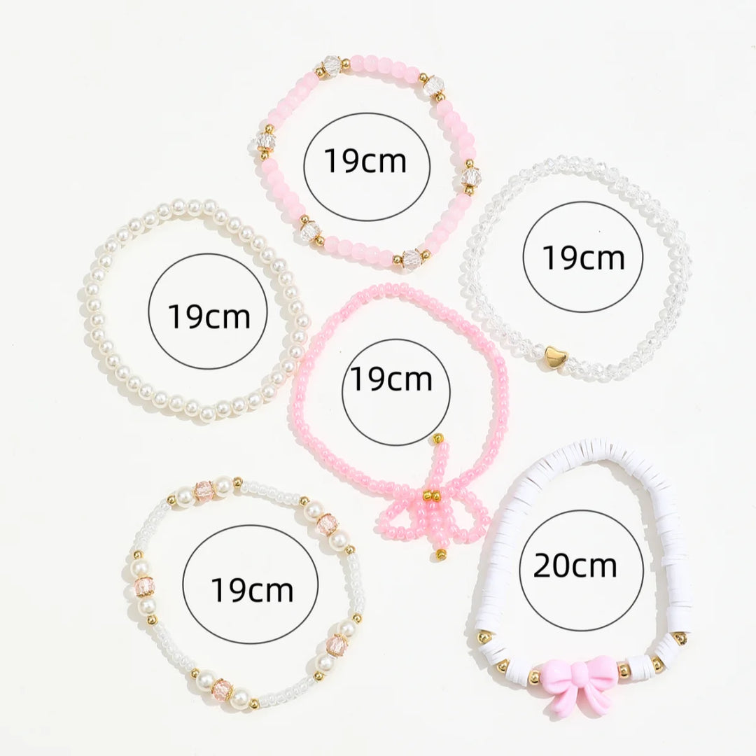 Pärla Kärlek Rosett Armband Set