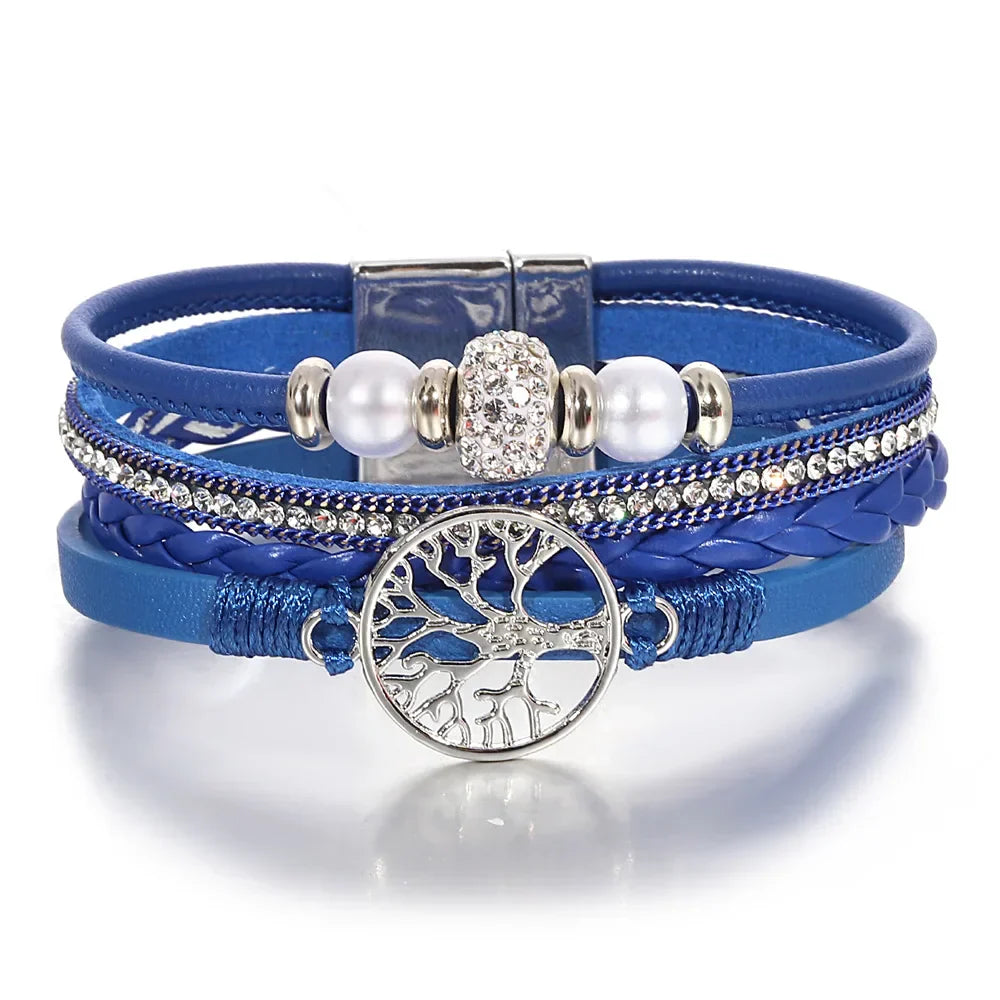 Armband med strass och livets träd