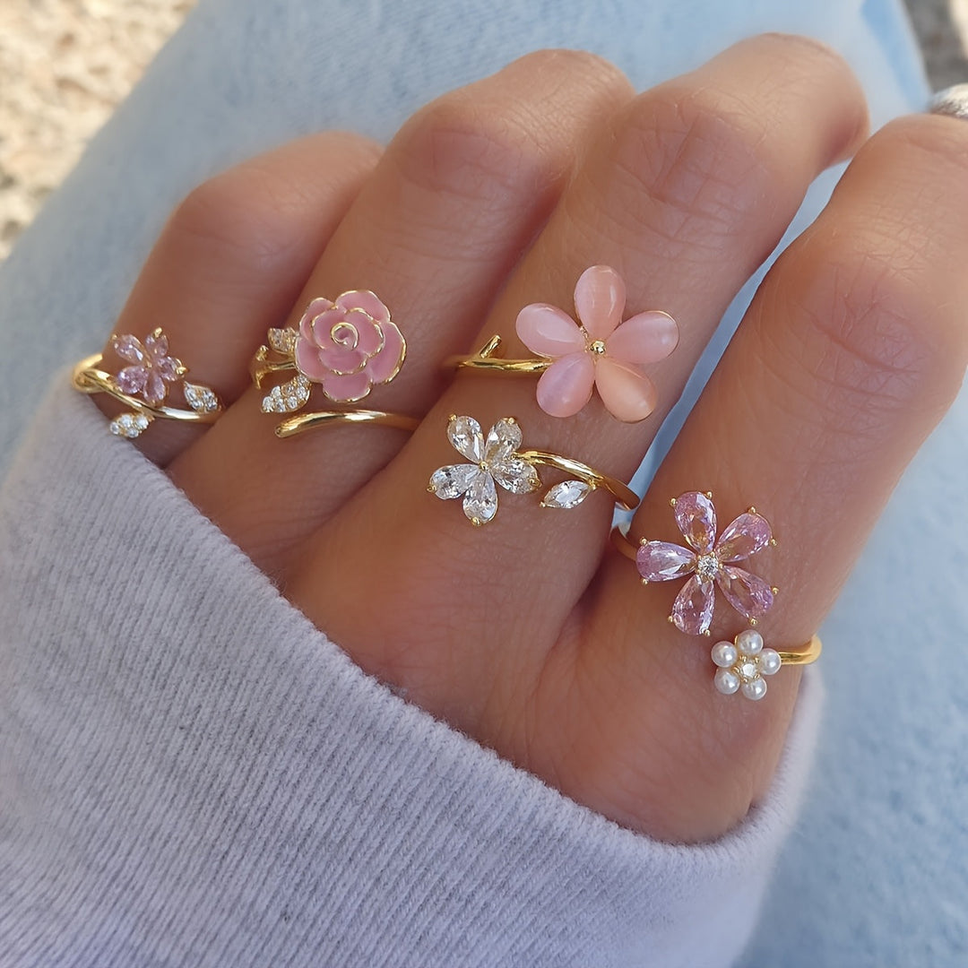 Legering Strasspärlring Set