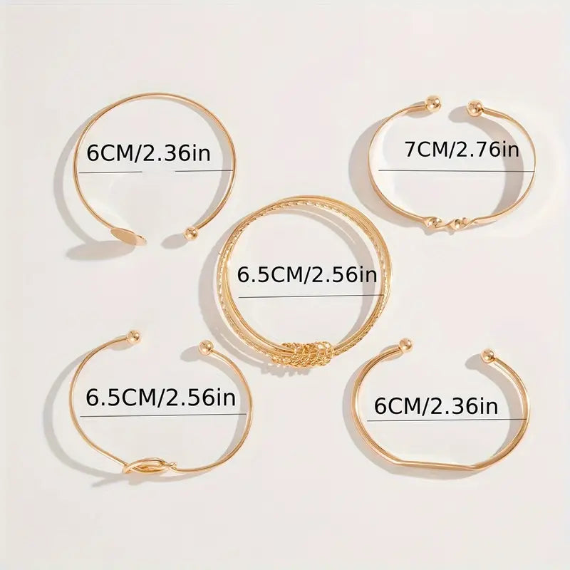 Elegant set med guldarmband