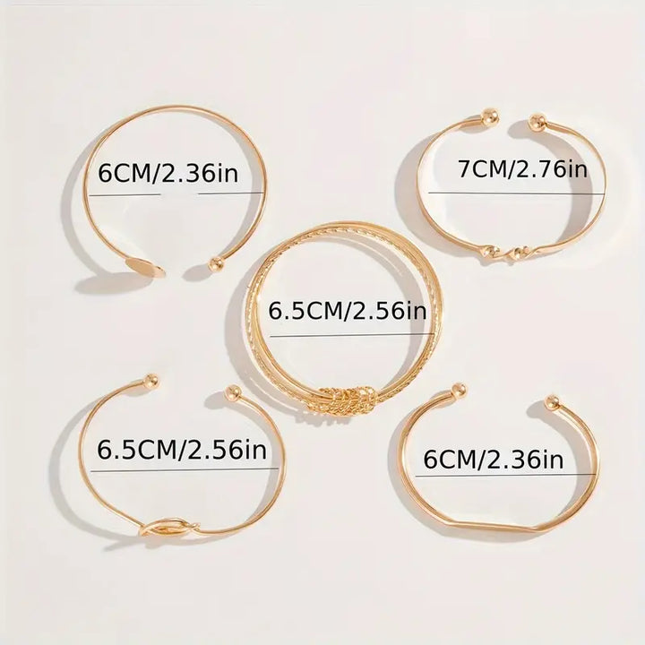Elegant set med guldarmband