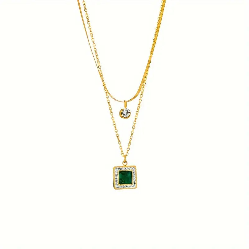 Halsband med gyllene ädelstenar