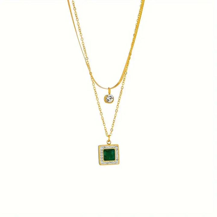 Halsband med gyllene ädelstenar