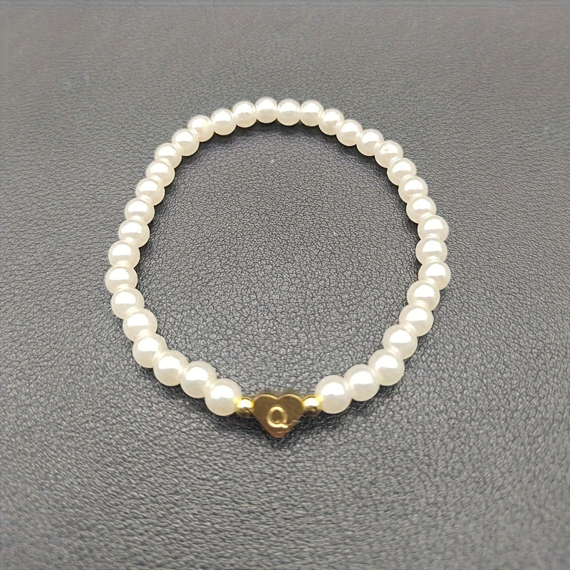 Chic A-Z Heart Initial Bracelet