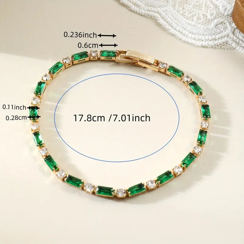 Elegant guldgrönt armband