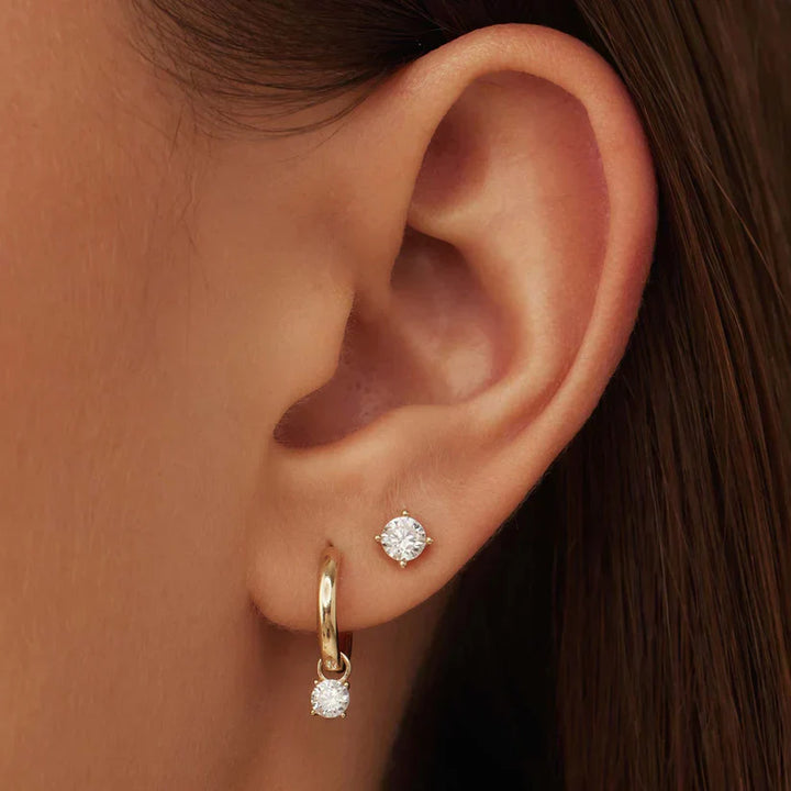 Chic Larmes de Lune Goldstone Earring Set