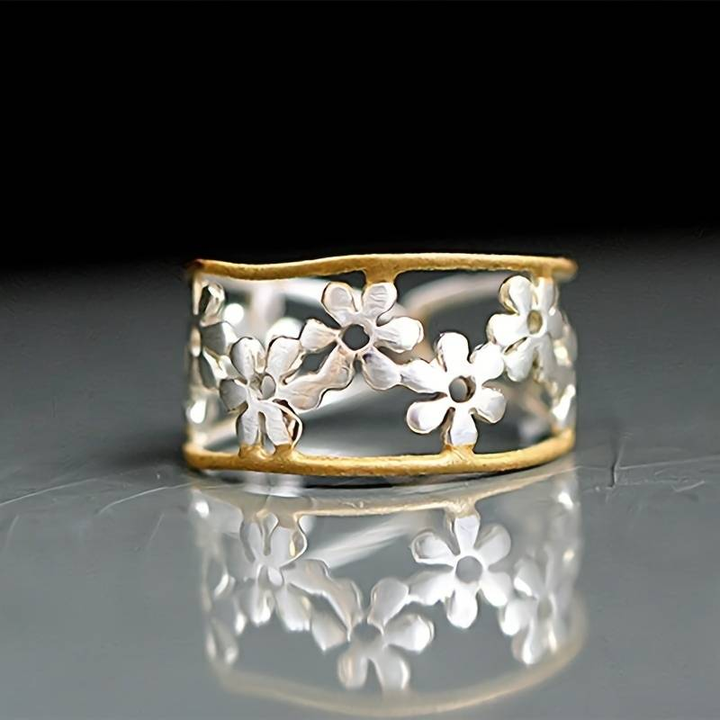 Vintage-ring i flera lager av tjockt guld